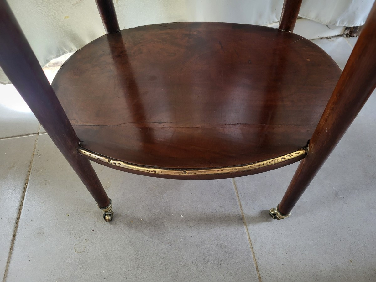 Small Mahogany Hot Water Bottle Table, Louis XVI Period, 18th Century -photo-6