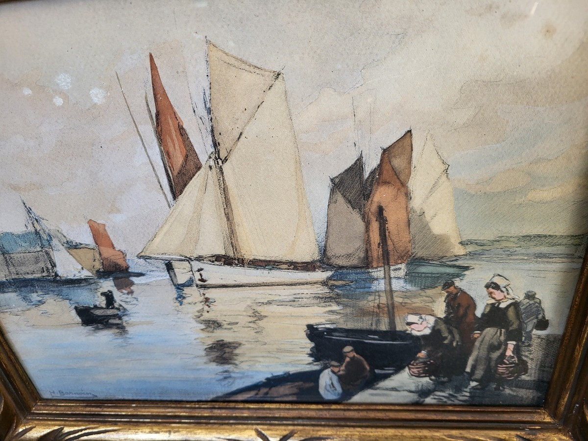  Aquarelle Gouachee Henri Barboin  1982-1940-photo-2