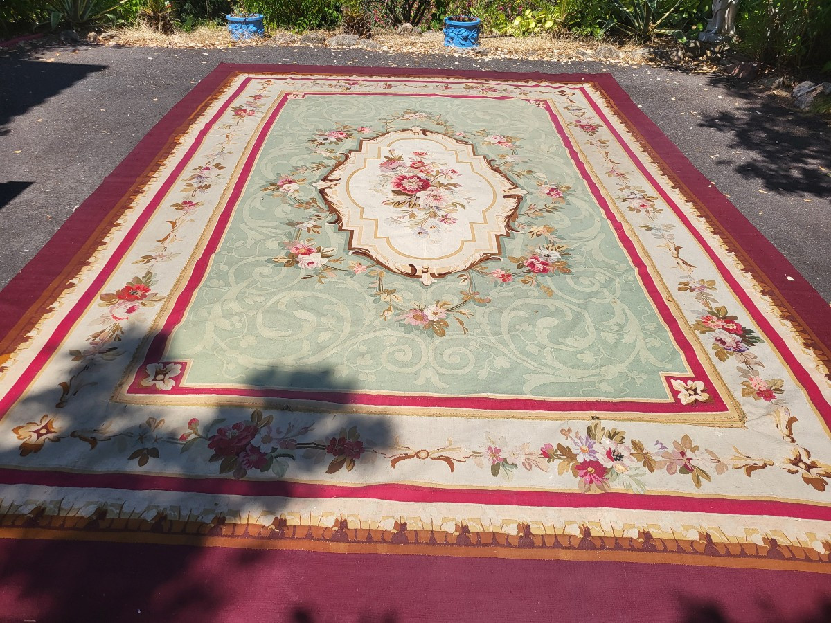 Large Aubusson Rug, Napoleon III Period, Mid-19th Century, 435 X 300 Cm-photo-2
