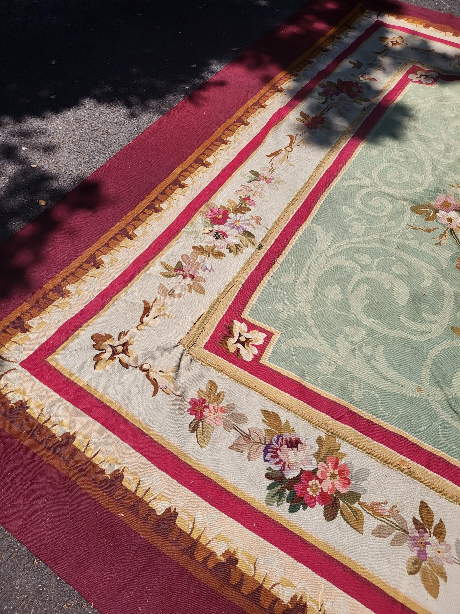 Large Aubusson Rug, Napoleon III Period, Mid-19th Century, 435 X 300 Cm-photo-2