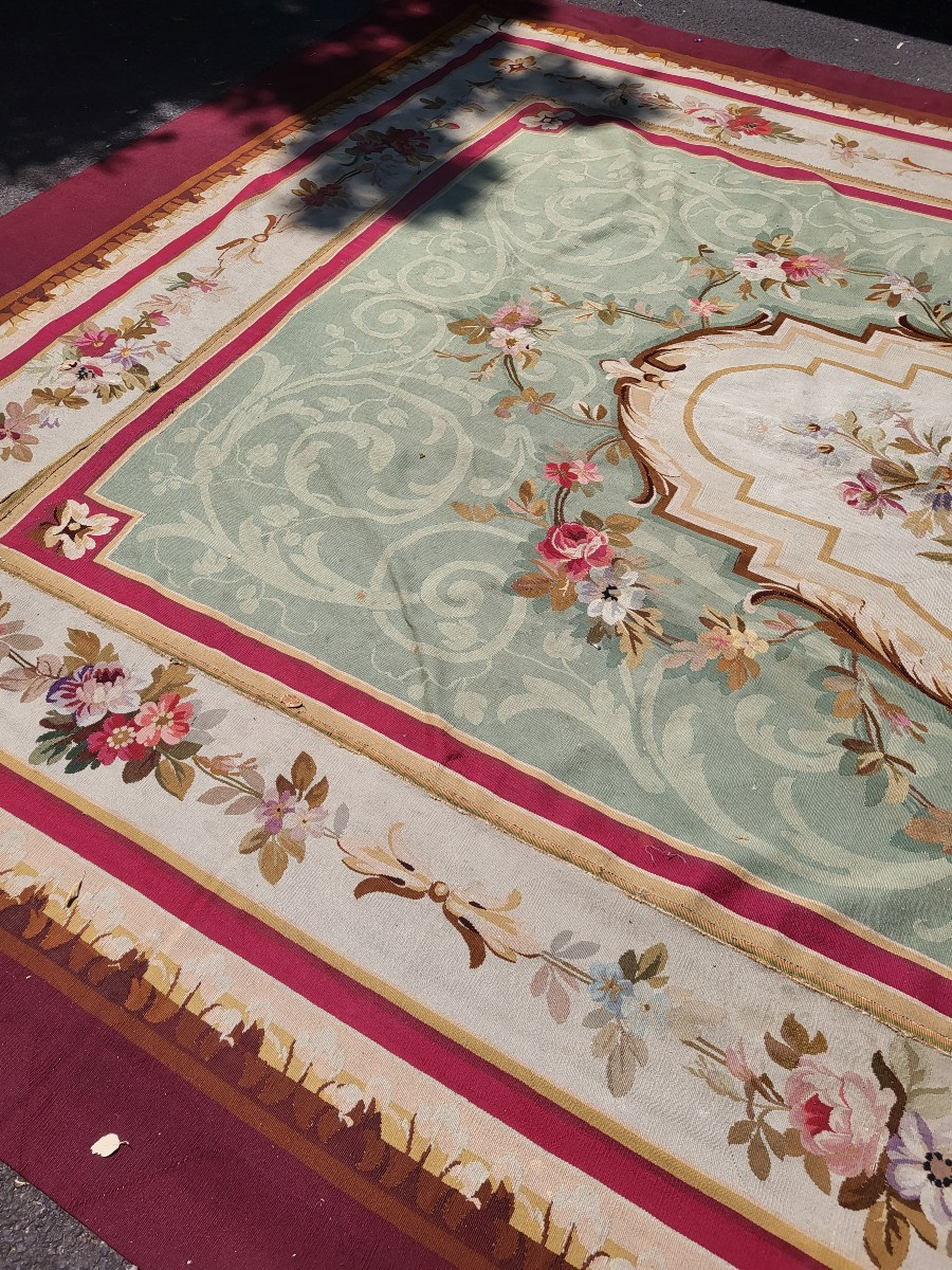 Large Aubusson Rug, Napoleon III Period, Mid-19th Century, 435 X 300 Cm-photo-4