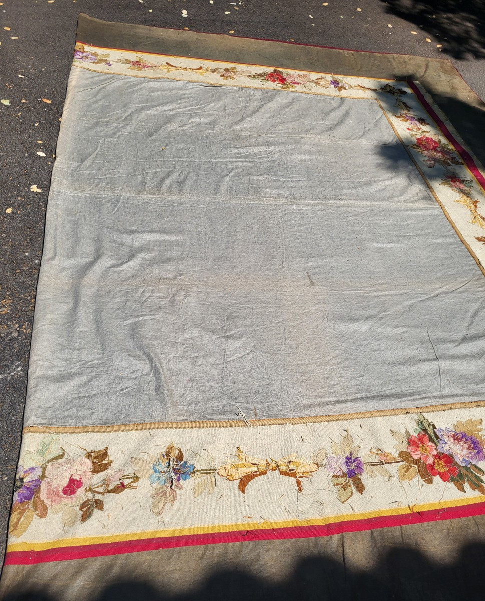 Large Aubusson Rug, Napoleon III Period, Mid-19th Century, 435 X 300 Cm-photo-7
