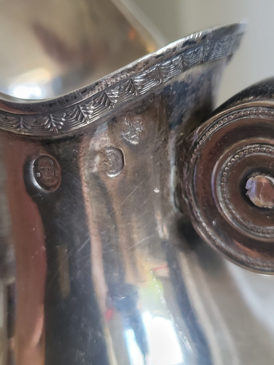 Silver Ewer, Hallmarked 1st Rooster 1798-1809, 405g-photo-5
