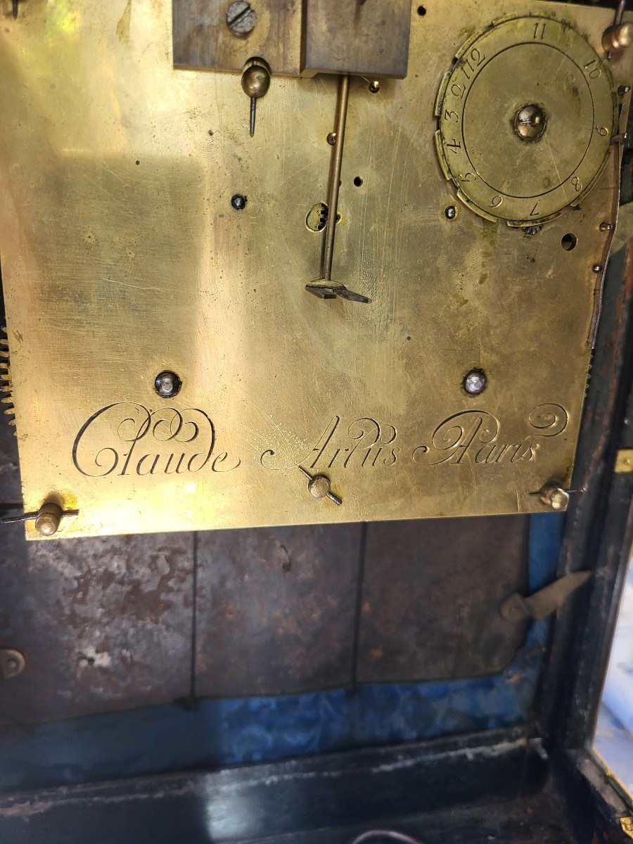 Pendule  Religieuse  signée  Claude ARTUS a Paris époque Louis  XIV  XVII e siècle -photo-4