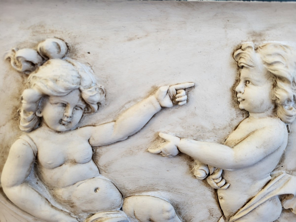Paire de sculptures bas relief  Les Amours sv Clodion -photo-2