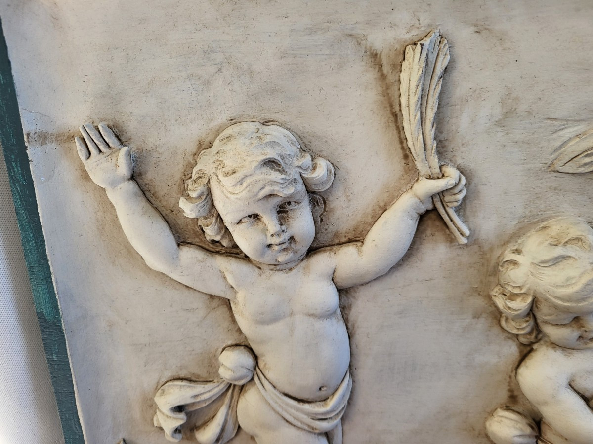 Paire de sculptures bas relief  Les Amours sv Clodion -photo-4