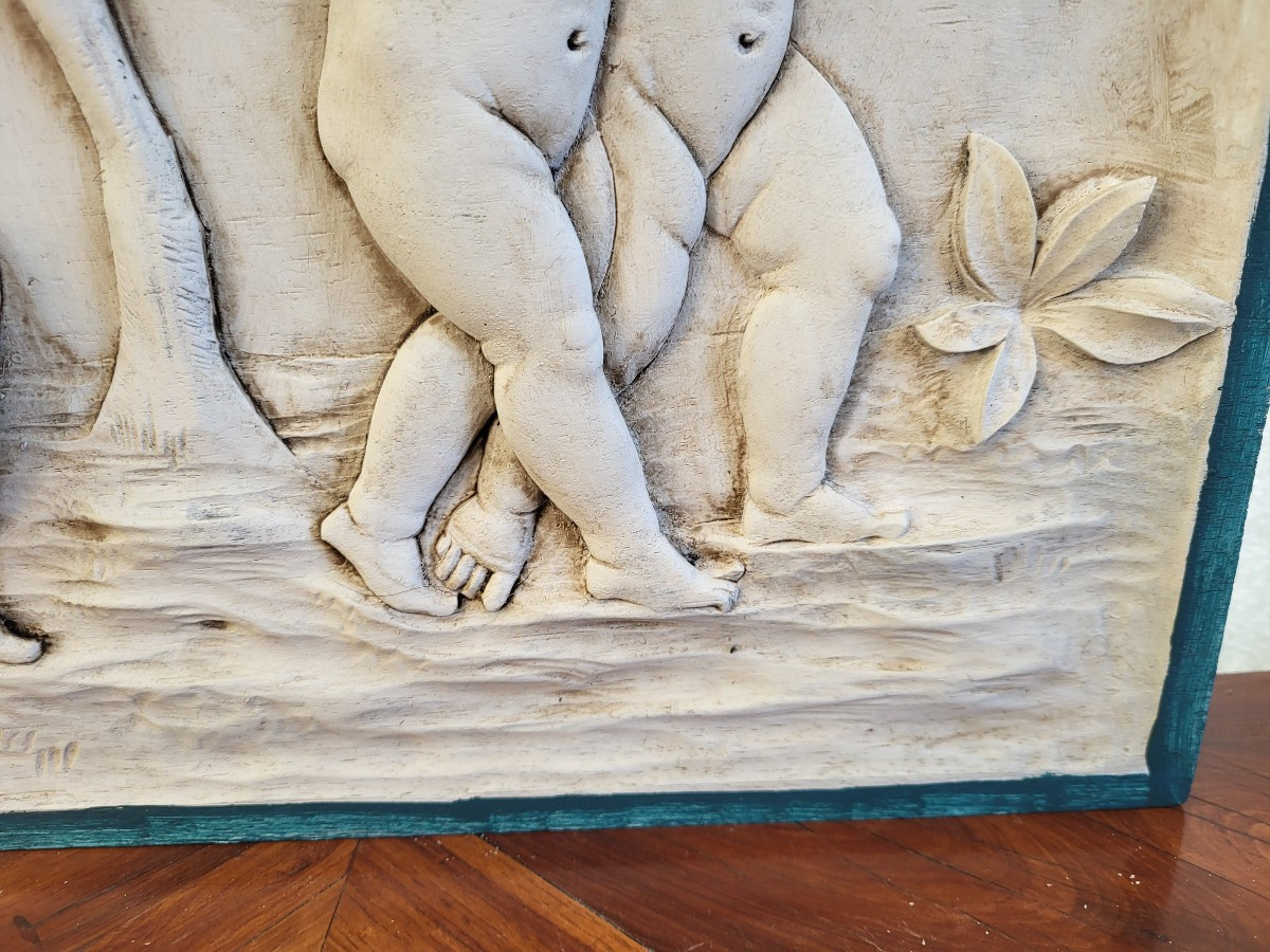 Paire de sculptures bas relief  Les Amours sv Clodion -photo-8