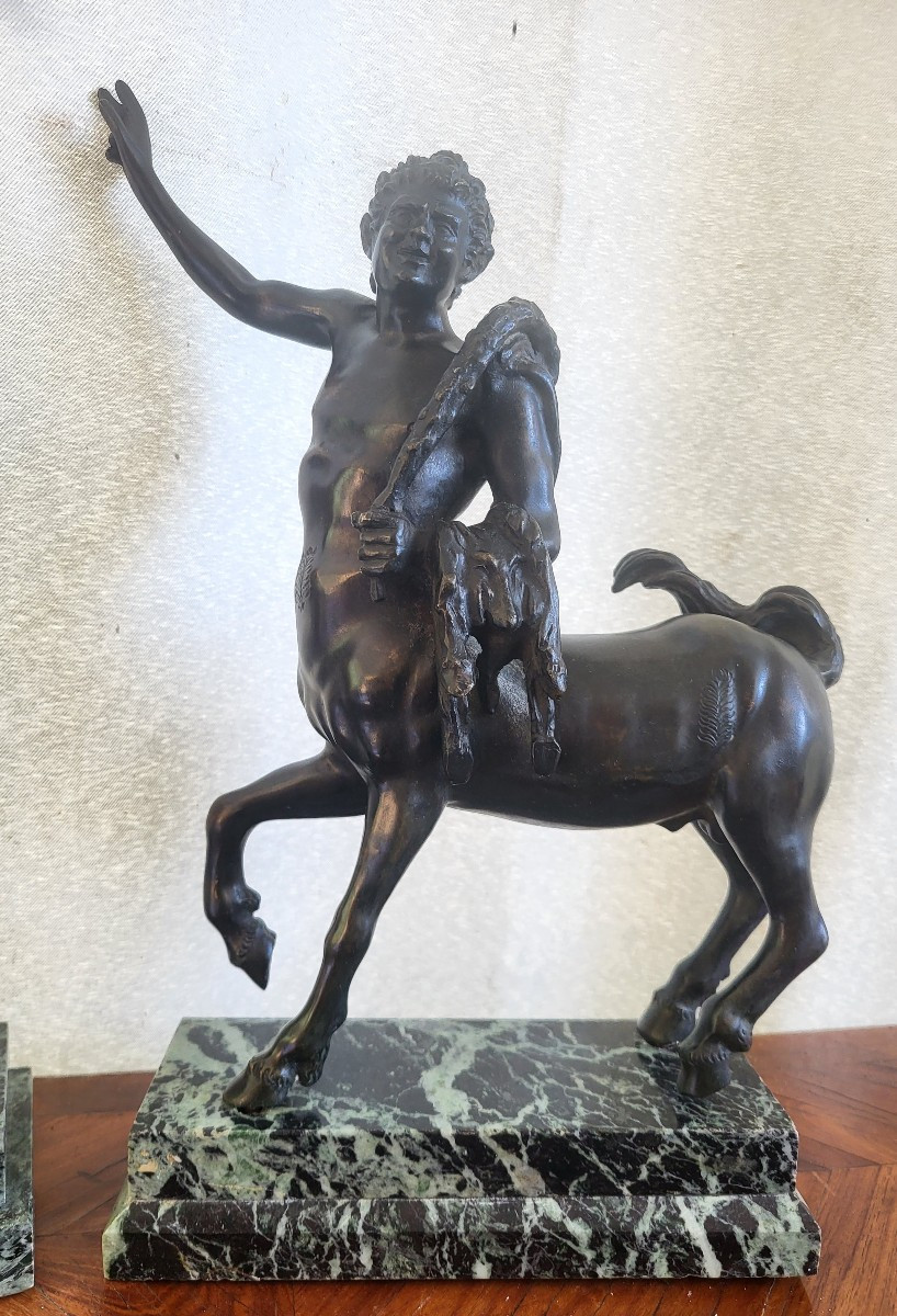 Pair Of Sculptures Les Centaures Italy 19th Century -photo-2