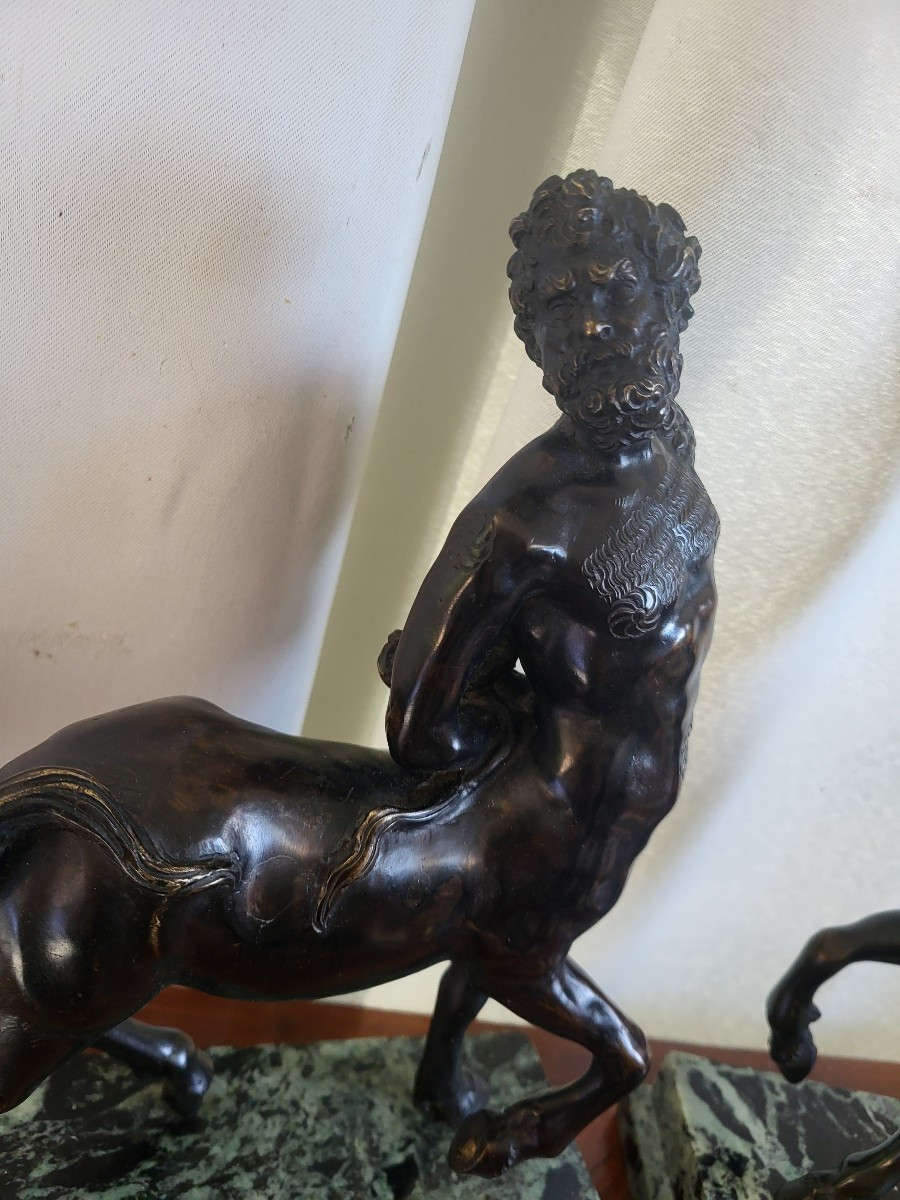 Pair Of Sculptures Les Centaures Italy 19th Century -photo-3