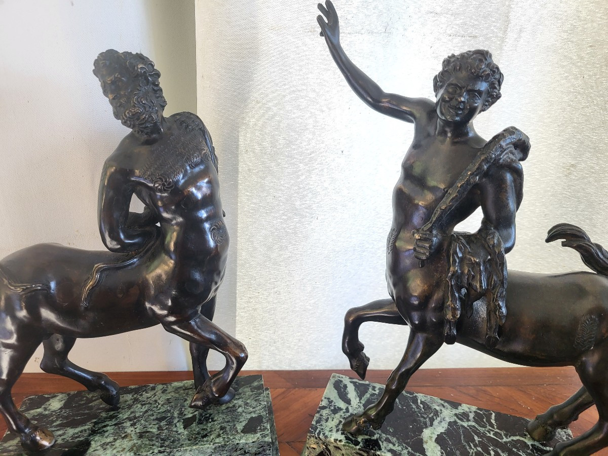 Pair Of Sculptures Les Centaures Italy 19th Century -photo-4