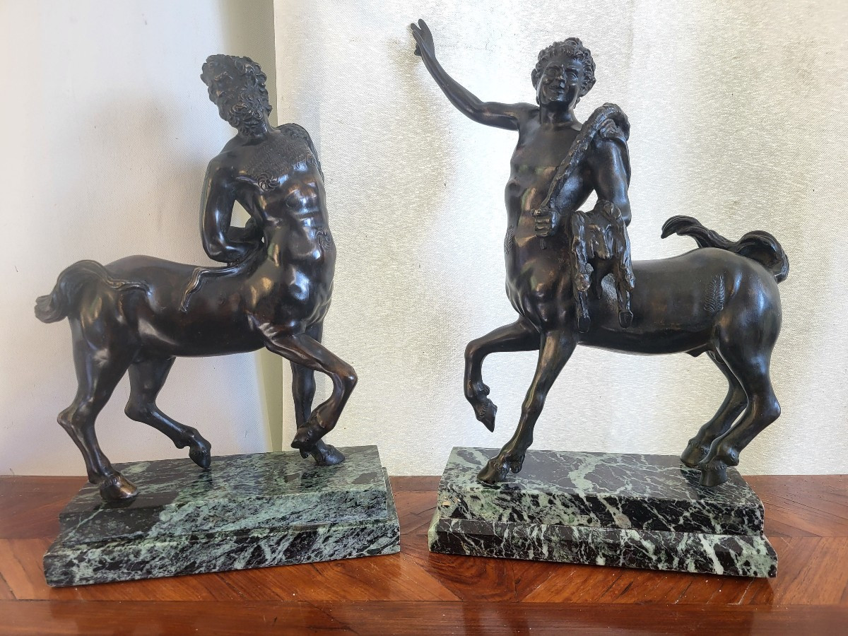 Pair Of Sculptures Les Centaures Italy 19th Century -photo-7