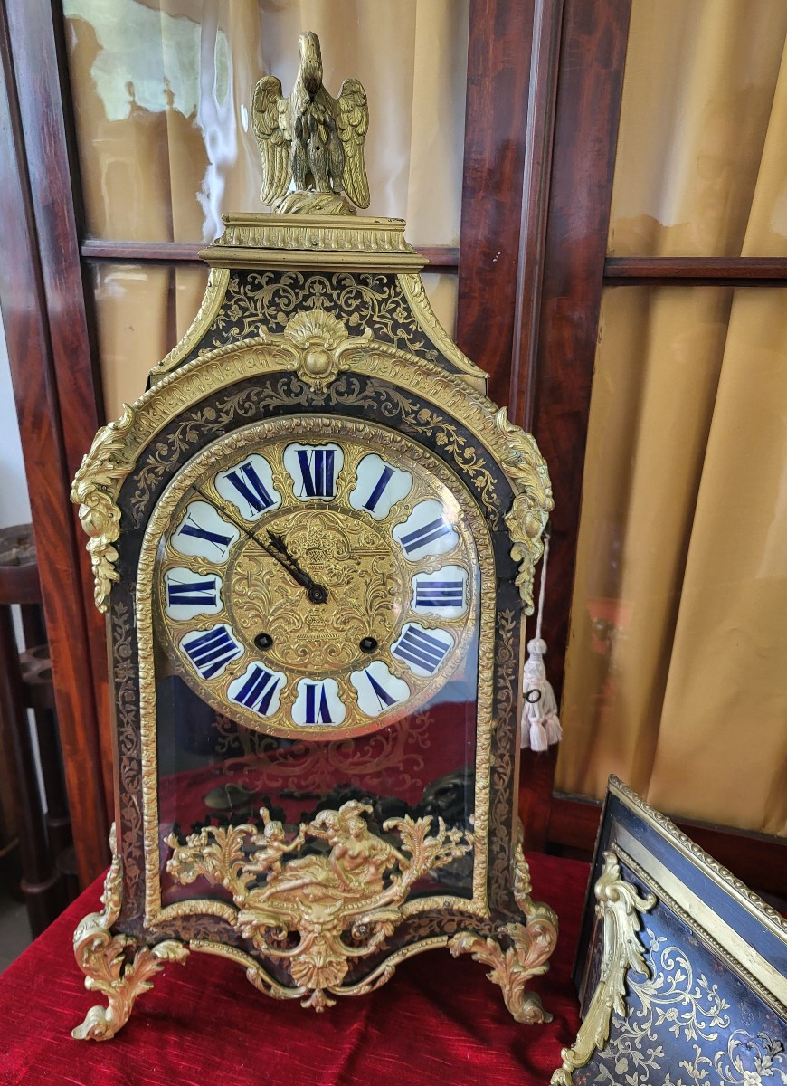 Cartel Boulle époque  Louis XV sg Ch Bertrand XVIII e -photo-2