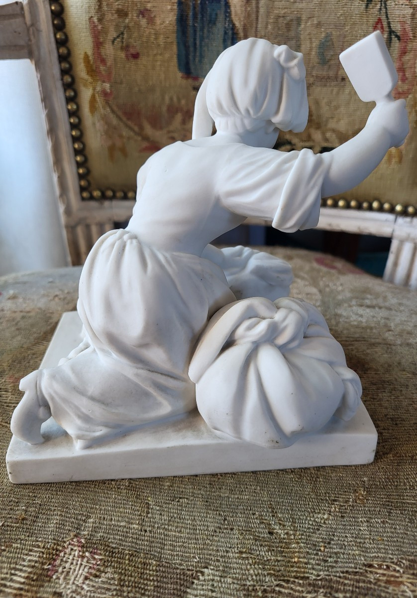 La Lavandière Sèvres Biscuit, 19th Century -photo-2