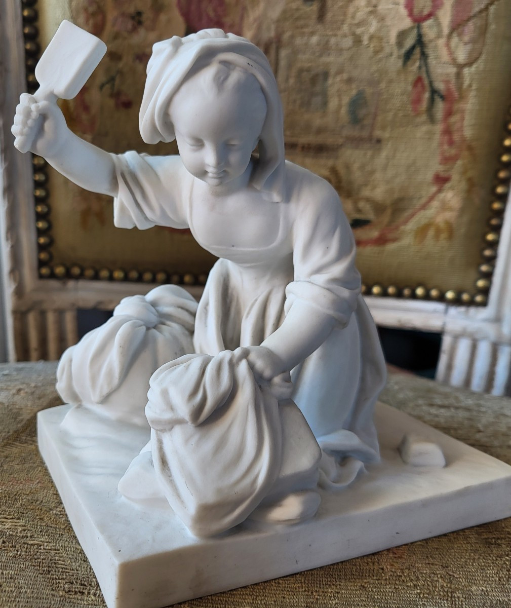 La Lavandière Sèvres Biscuit, 19th Century -photo-8