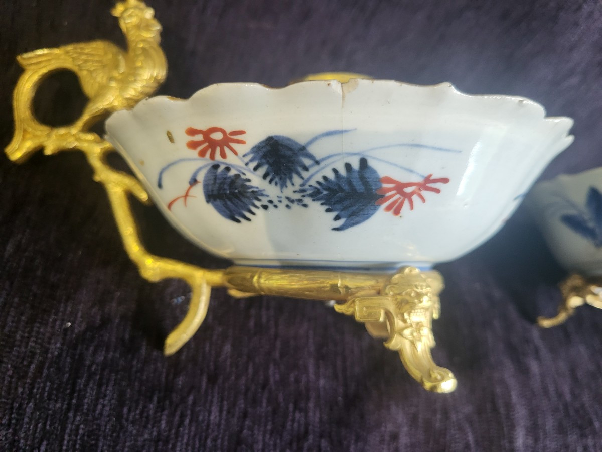 Paire  de chandeliers  Porcelaine Imari Époque Edo monture bronze XIXe -photo-8