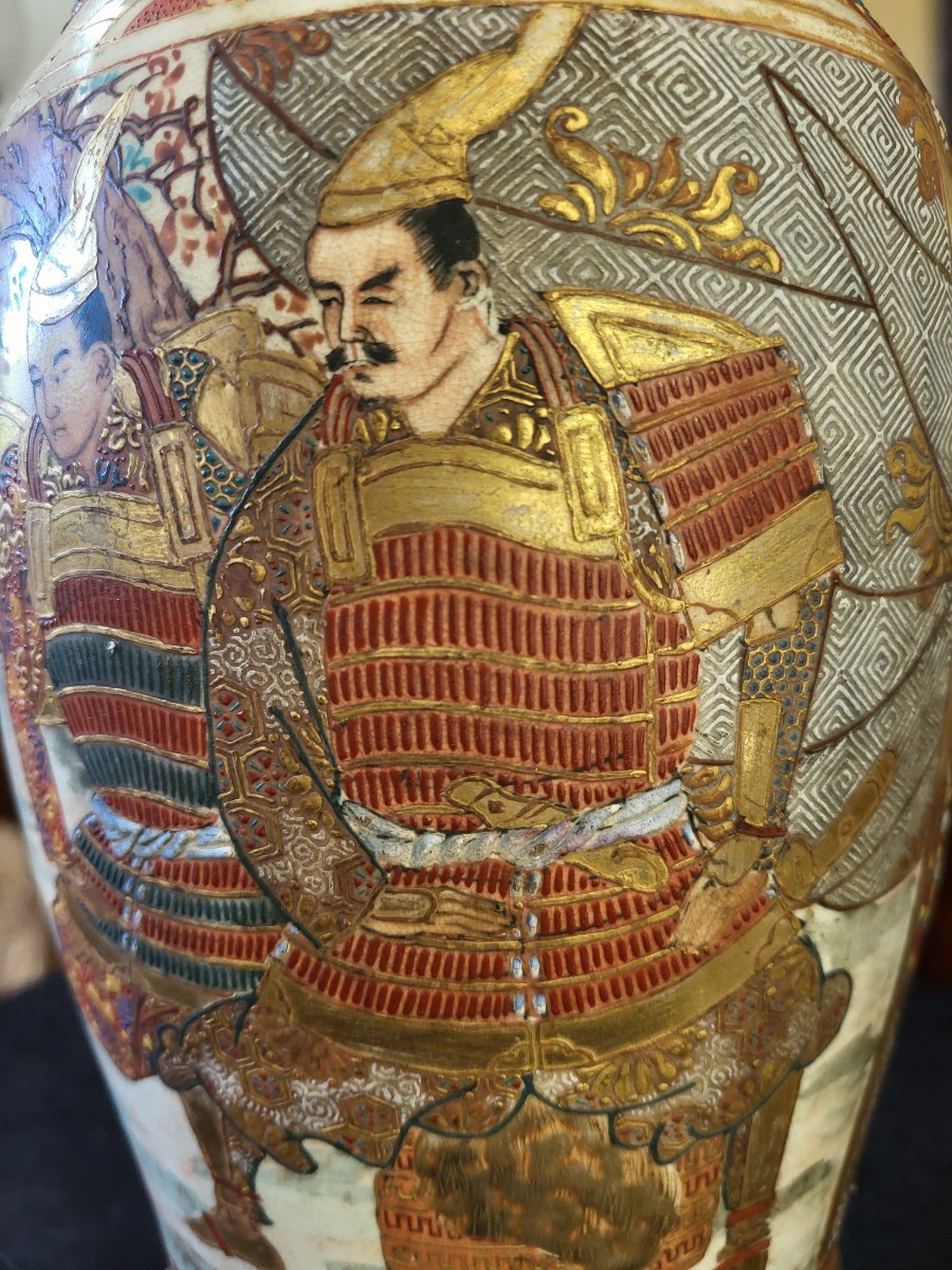 Paire de vases montés  bronze Satzuma époque  Meiji XIXe siècle -photo-2