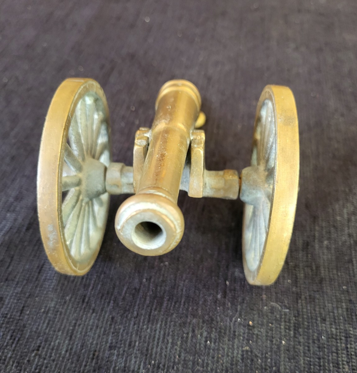 Canon de table bronze époque XIXe siècle -photo-3