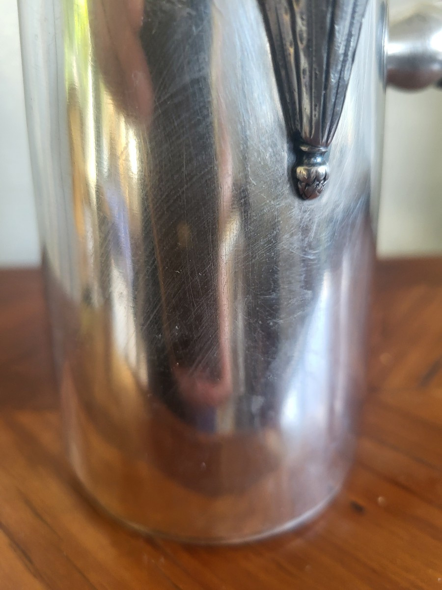 Silver Chocolate Pot Minerva Louis XVI 19th Century -photo-4