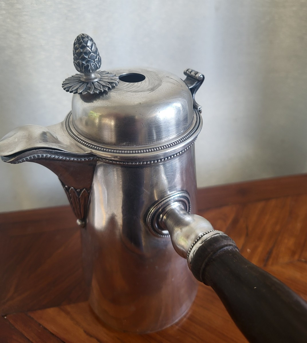 Silver Chocolate Pot Minerva Louis XVI 19th Century -photo-3