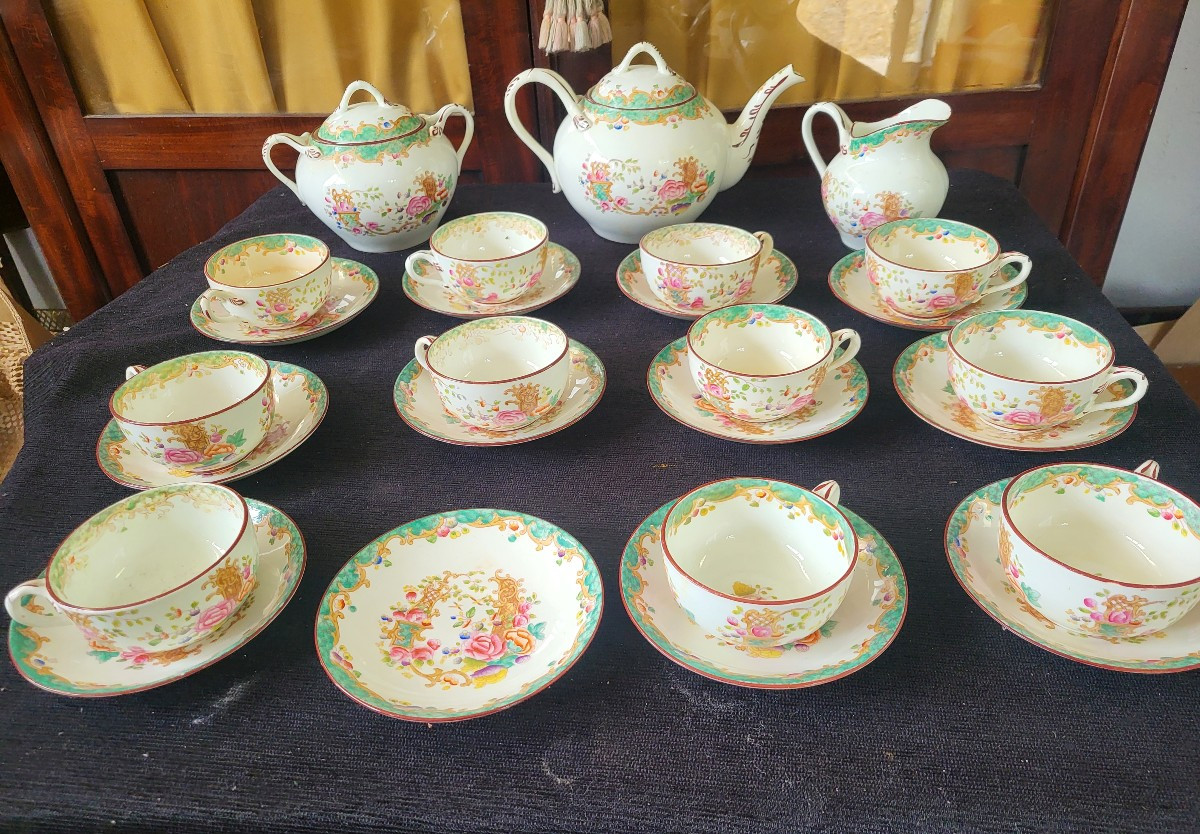 Minton/sarreguemines Tea Service, 19th Century -photo-8