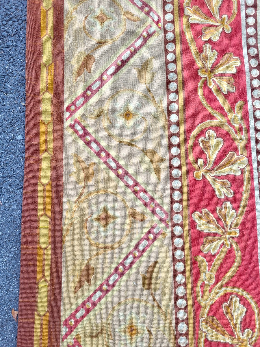Pair Of 19th Century Door Tapestries With Stitches H300-photo-1
