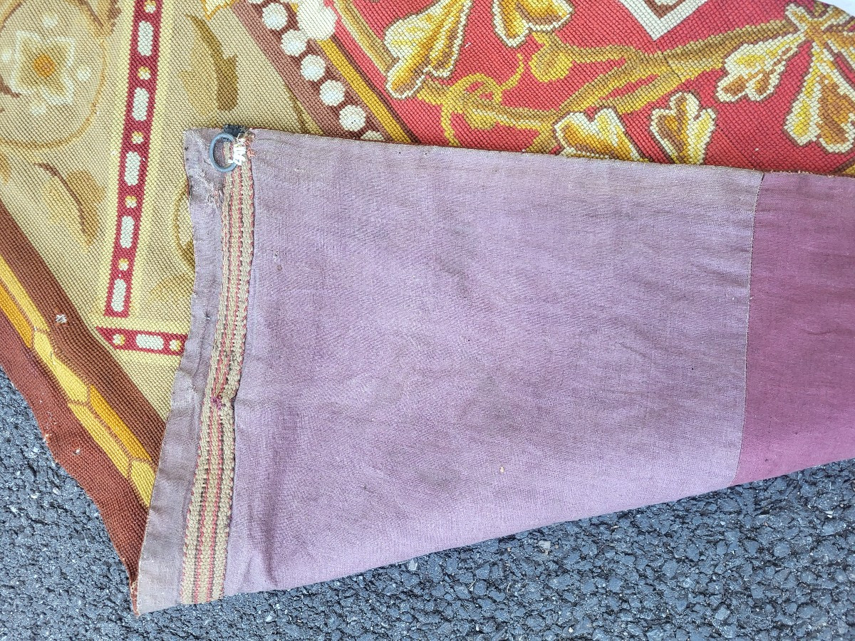 Pair Of 19th Century Door Tapestries With Stitches H300-photo-5