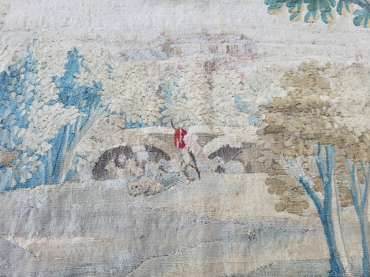 Aubusson Tapestry "the Merchant Of Forget-me-no Cakests" By Huet, 18th Century -photo-4