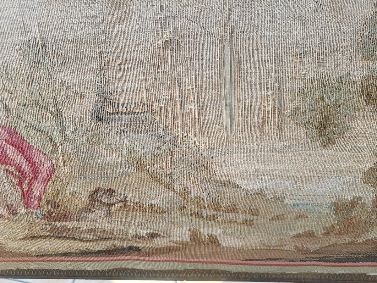 Canapé  bois doré  Aubusson  époque  début XIXe siècle L173cm-photo-5