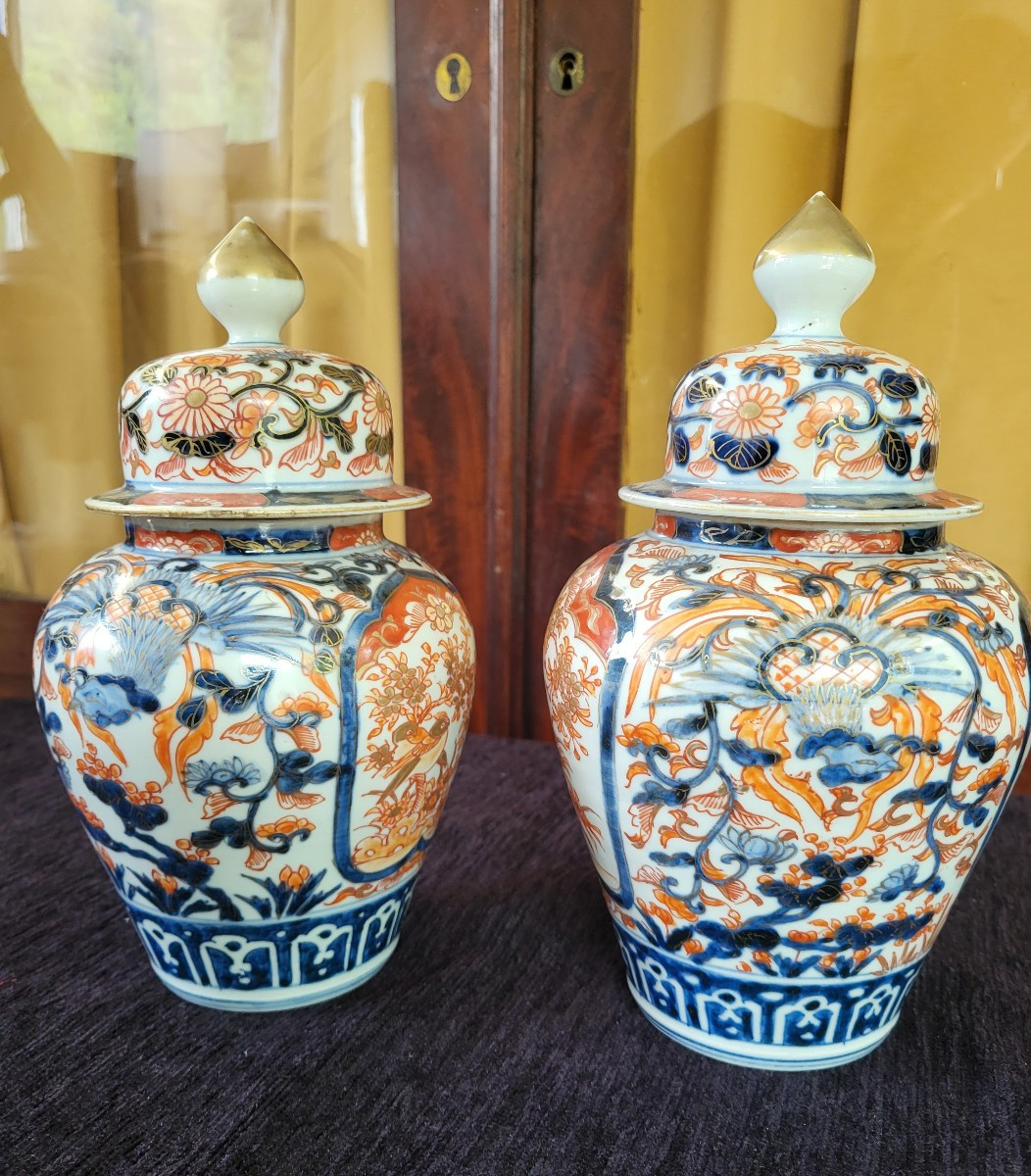 Pair Of Imari Porcelain Vases, Meiji Period, Japan -photo-2