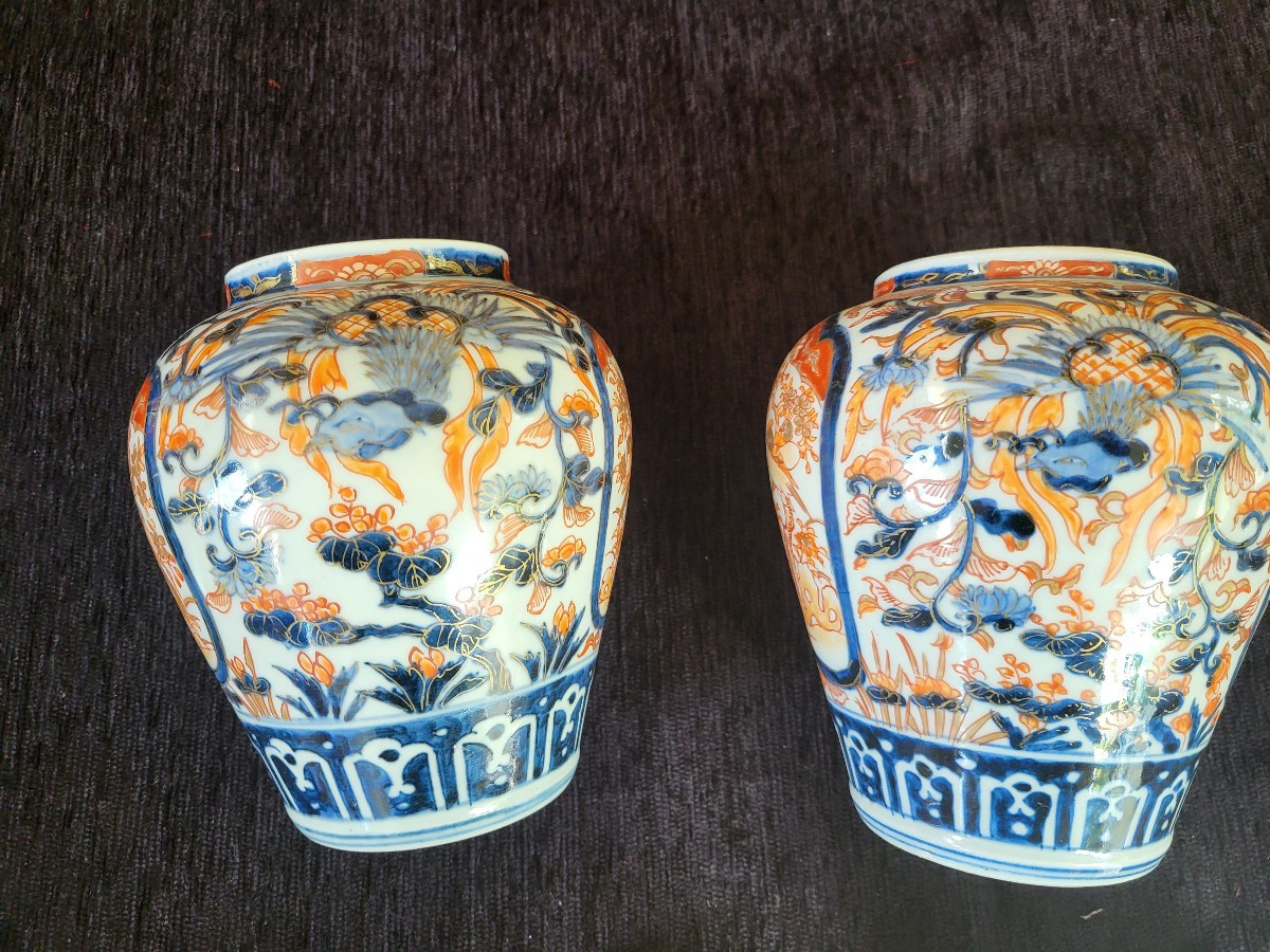 Pair Of Imari Porcelain Vases, Meiji Period, Japan -photo-3