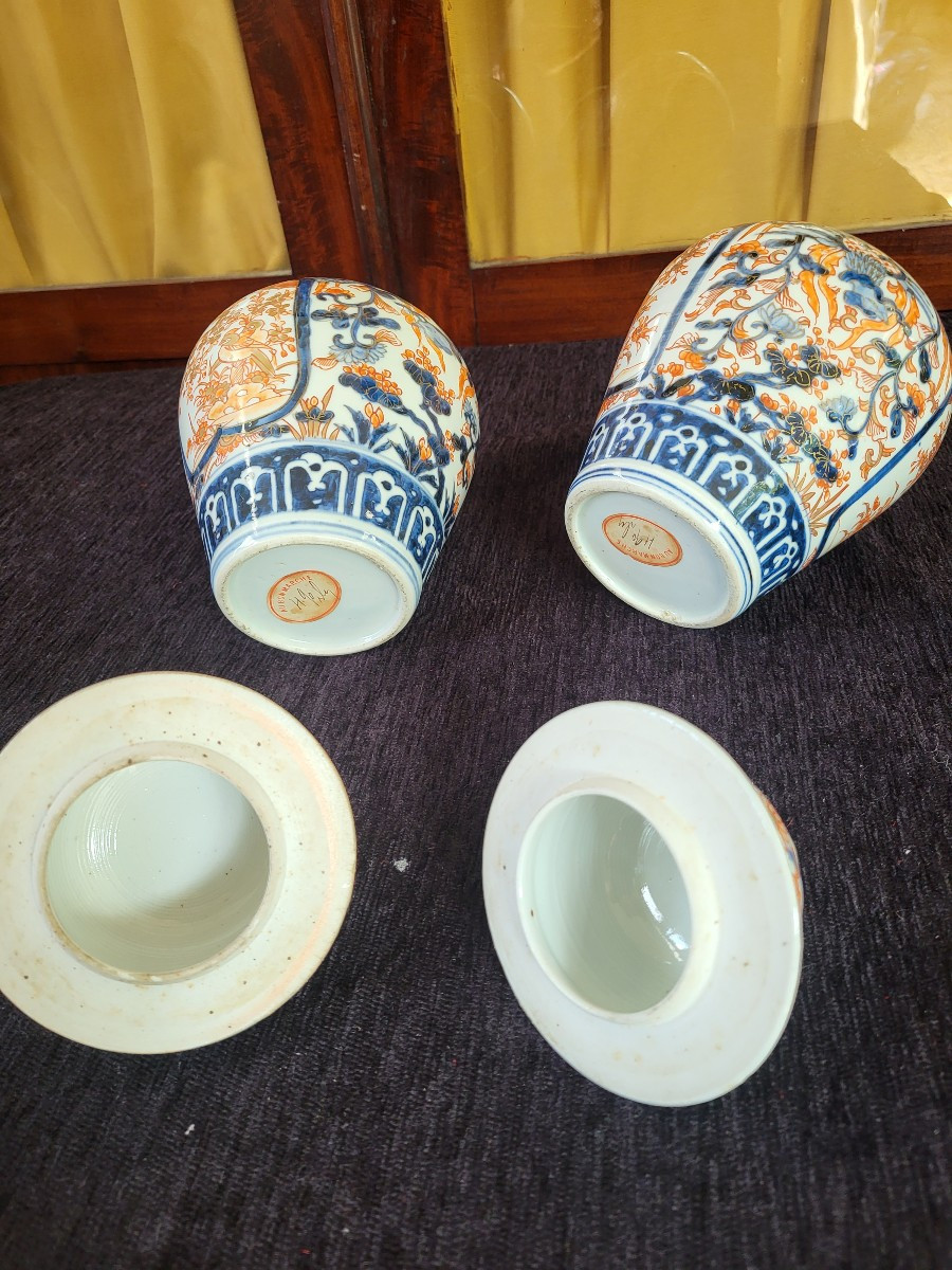 Pair Of Imari Porcelain Vases, Meiji Period, Japan -photo-2