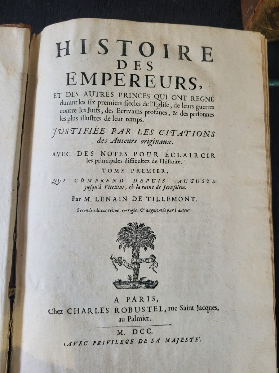 ensemble  de 5 volumes Histoire des Empereurs 1700-photo-2