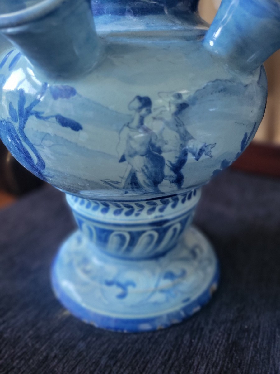 Pair Of Large 19th Century Florence Faience Tulip Pots -photo-7