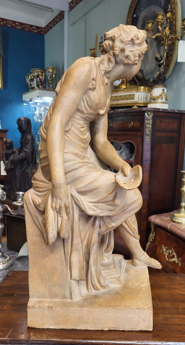 Terracotta Sculpture "the Comedy" Sv Lcvasse -photo-4