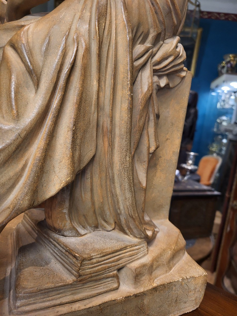 Terracotta Sculpture "the Comedy" Sv Lcvasse -photo-1