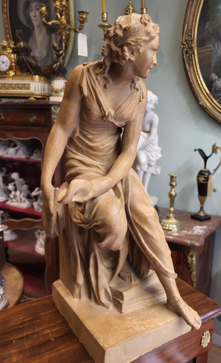 Terracotta Sculpture "the Comedy" Sv Lcvasse -photo-7