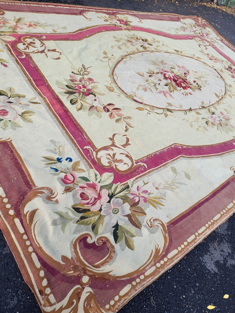 Grand tapis Aubusson  époque  Milieu  du XIXe siècle  400X270 env.-photo-2