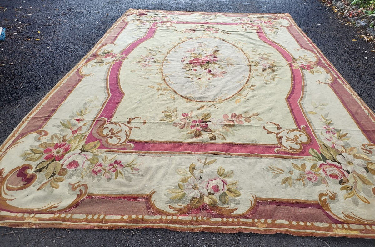 Grand tapis Aubusson  époque  Milieu  du XIXe siècle  400X270 env.-photo-3
