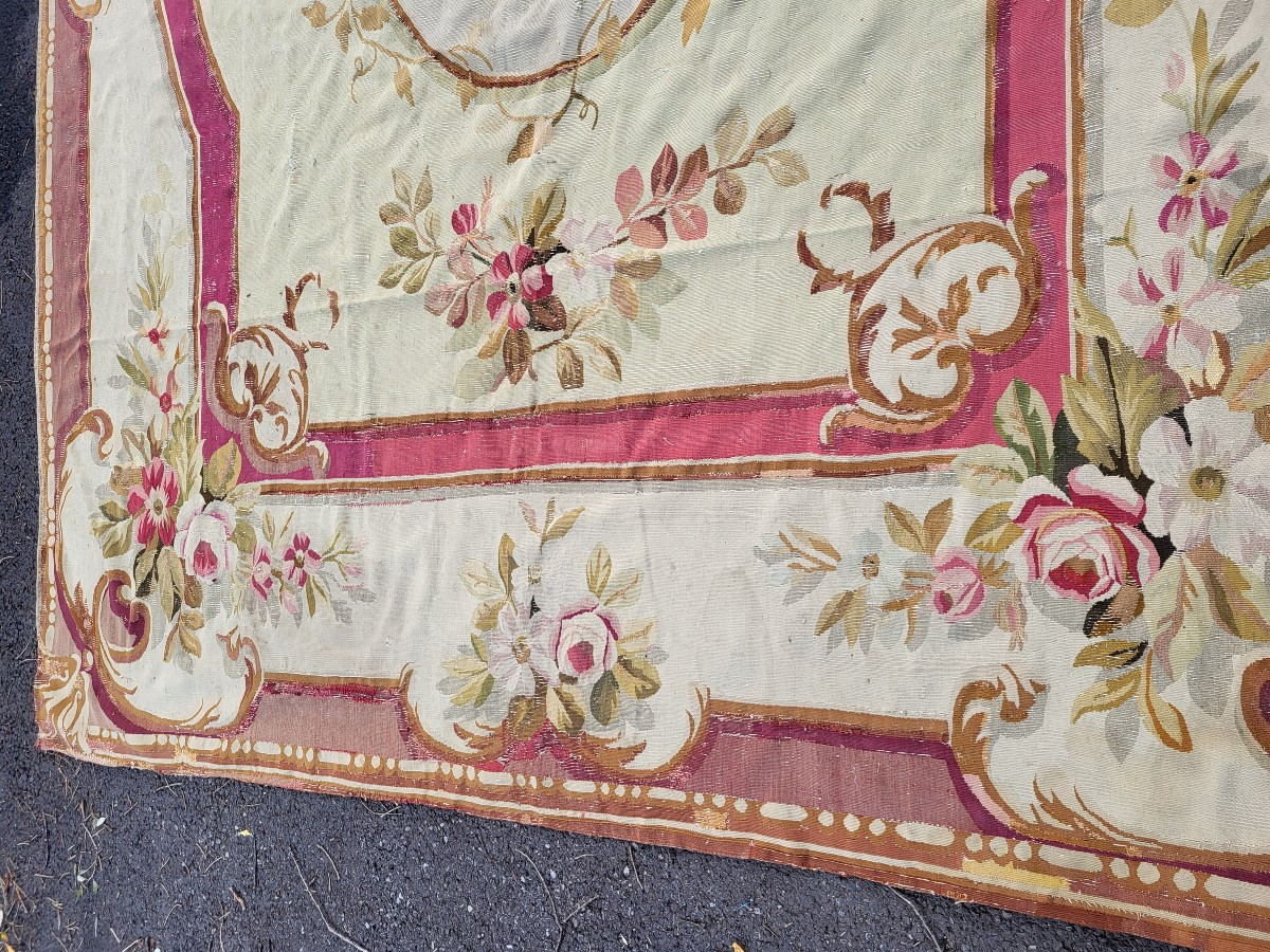 Grand tapis Aubusson  époque  Milieu  du XIXe siècle  400X270 env.-photo-1