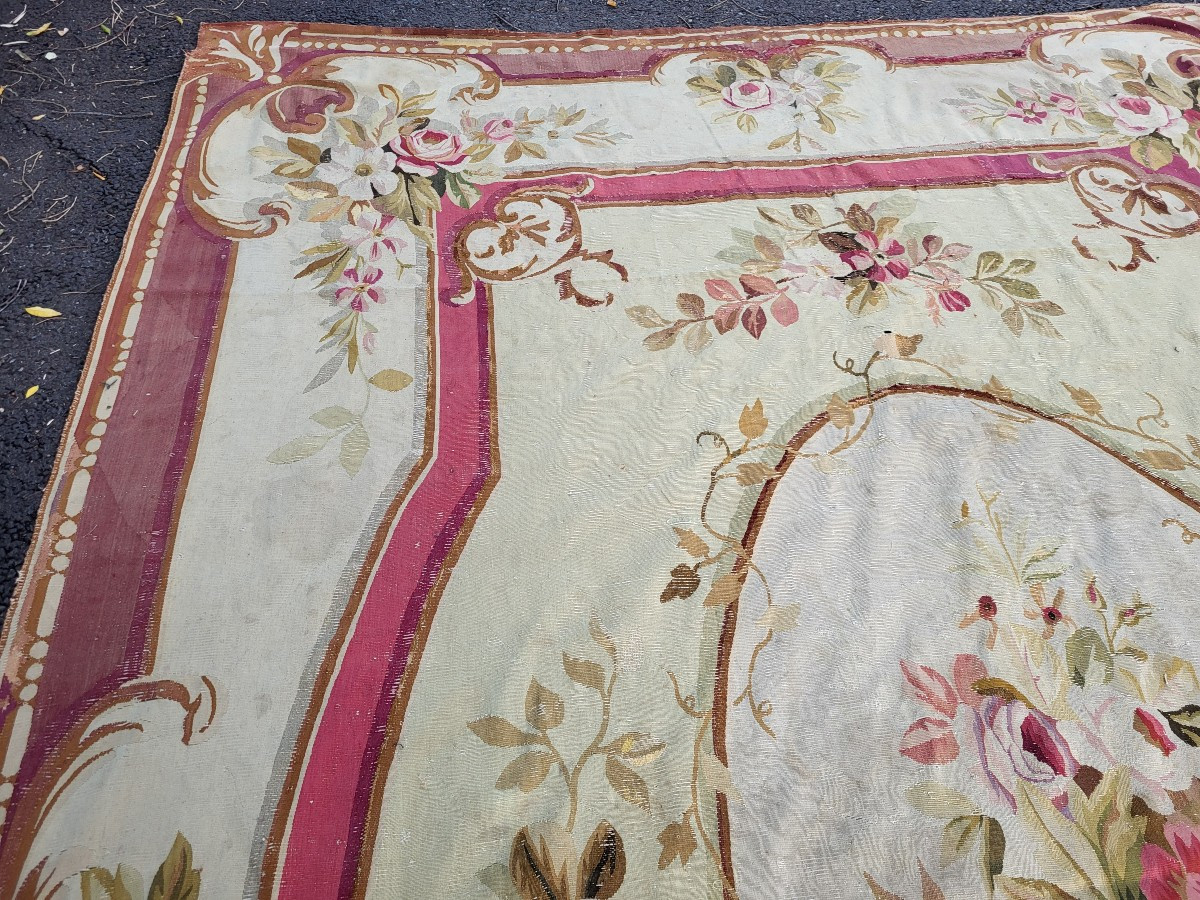 Grand tapis Aubusson  époque  Milieu  du XIXe siècle  400X270 env.-photo-5