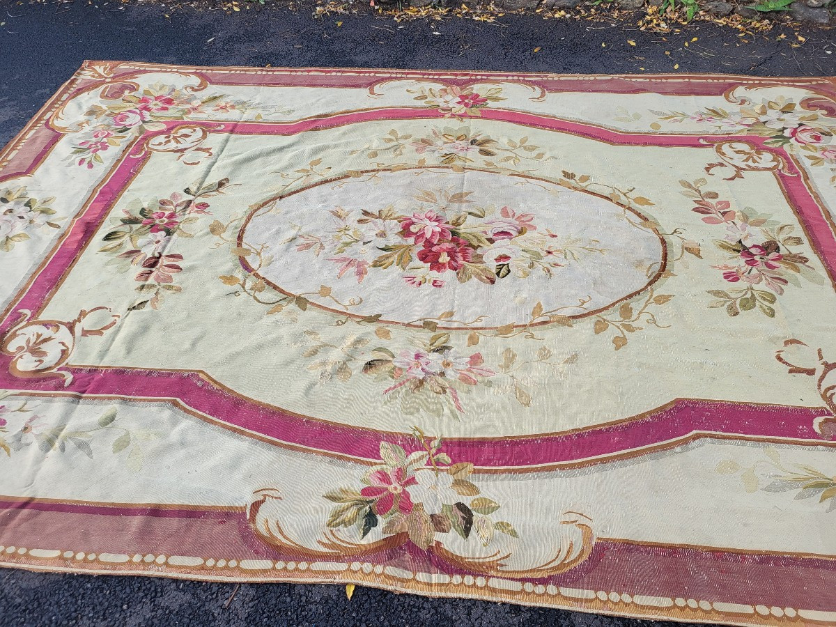 Grand tapis Aubusson  époque  Milieu  du XIXe siècle  400X270 env.-photo-8