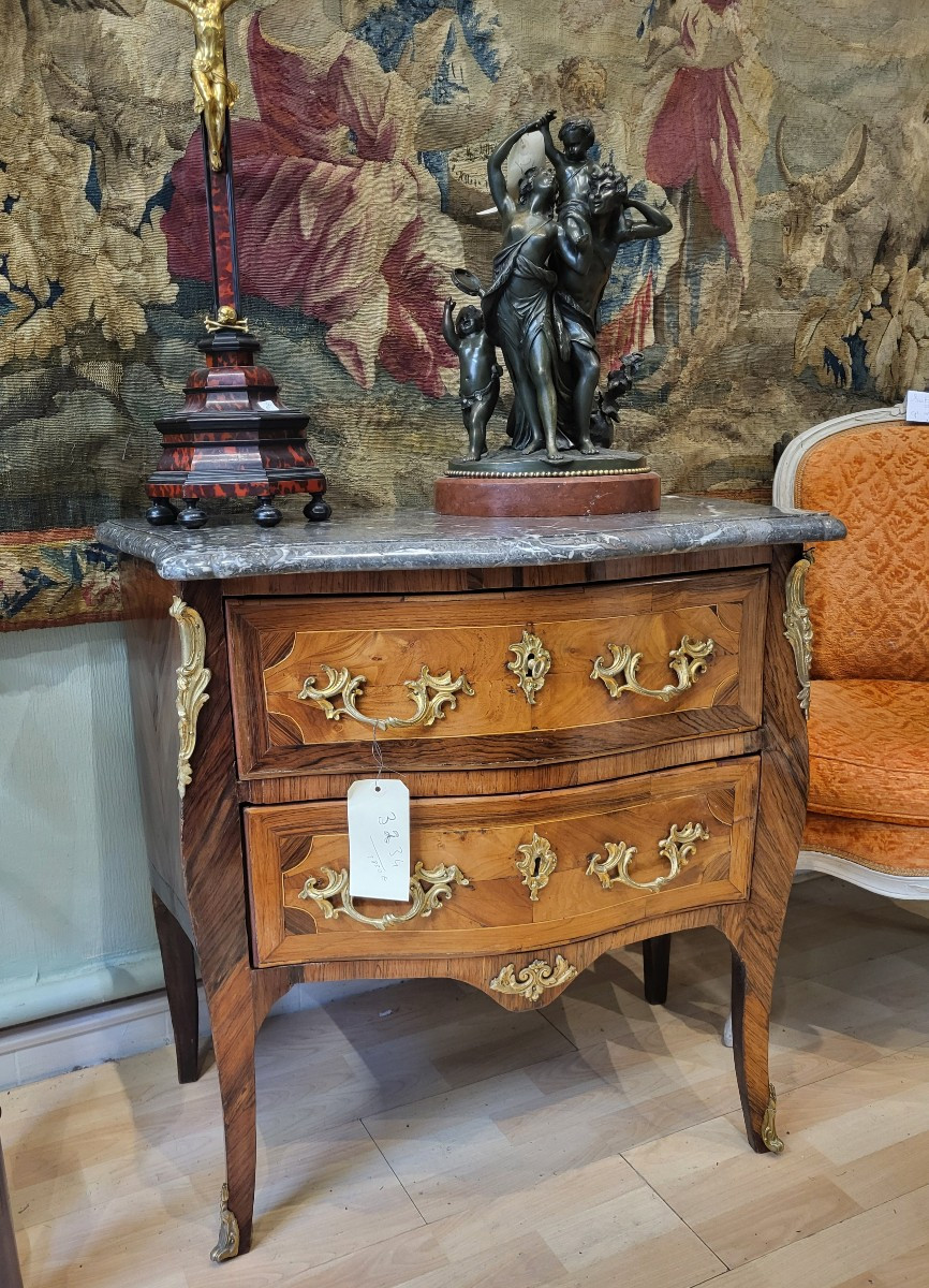 Commode estampillée J.BIRCKLE JME époque Louis XV XVIIIe -photo-4