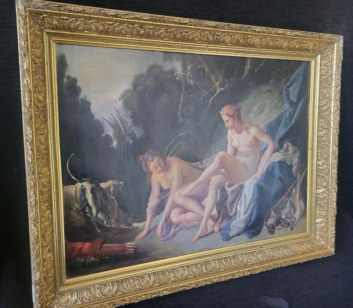 French School, 19th Century, François Boucher, Diana At Her Bath-photo-4
