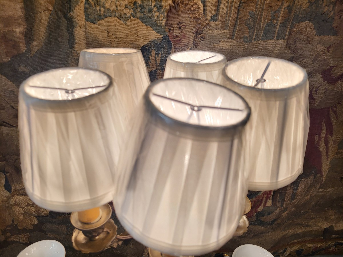 Grand  candélabre lampe 5 feux époque Restauration -photo-1