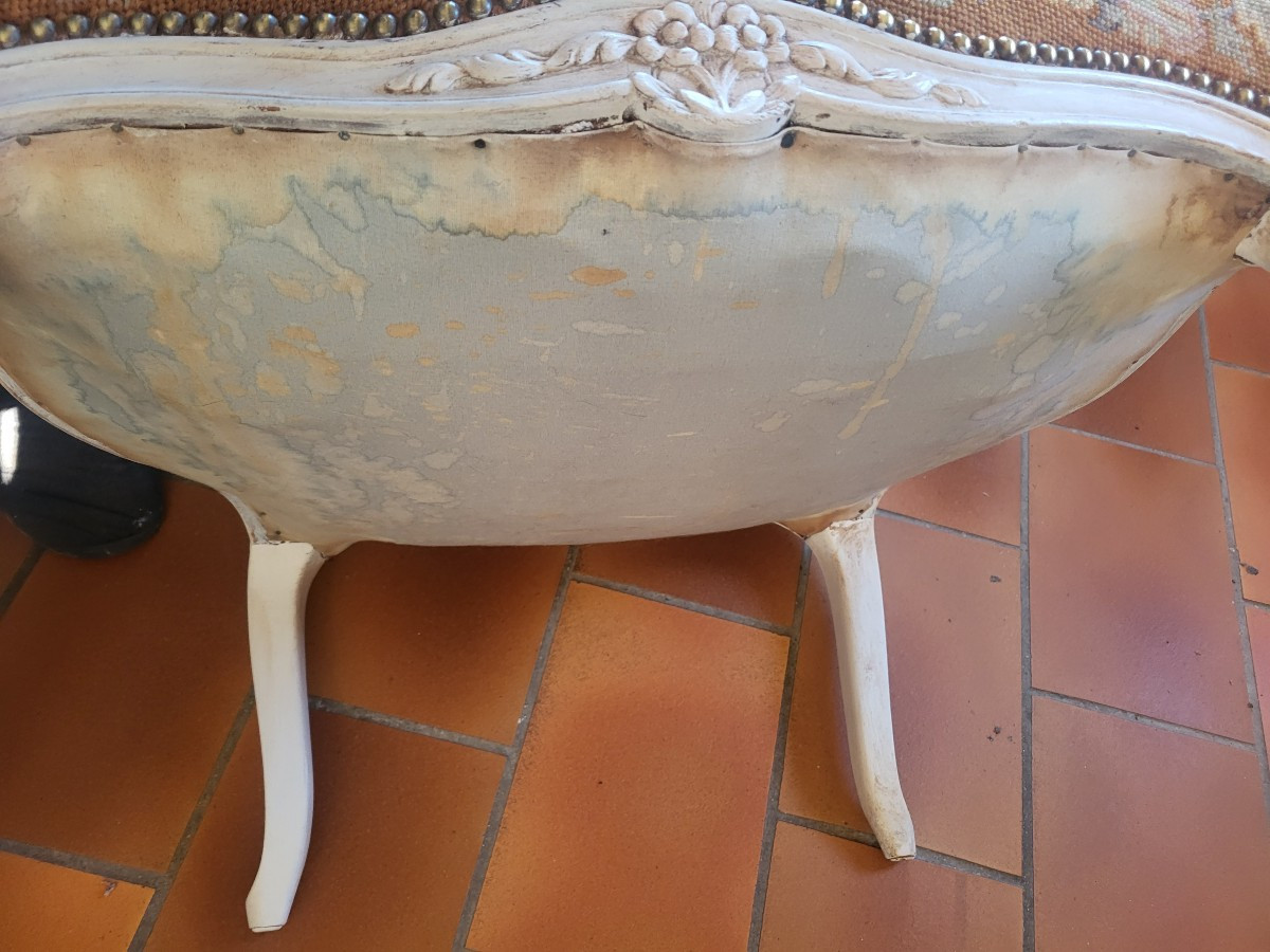 Set Of 4 Louis XV Style Armchairs, 18th Century -photo-6