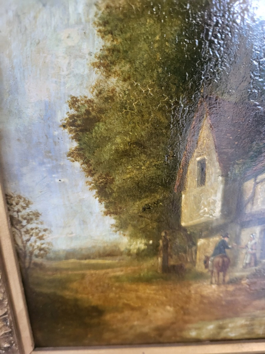 French School Of The 19th Century H/b" The Letter "frame-photo-3