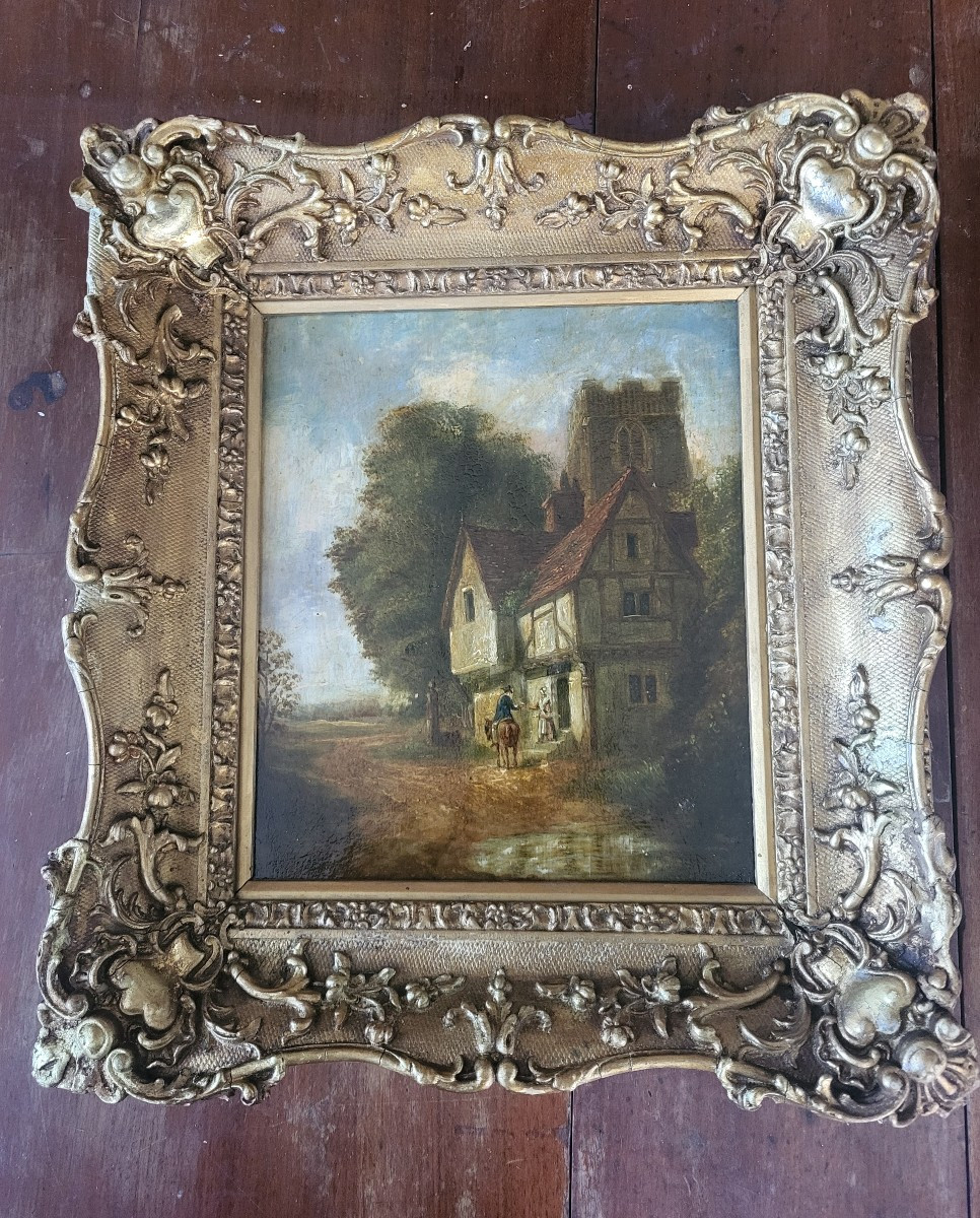French School Of The 19th Century H/b" The Letter "frame-photo-6