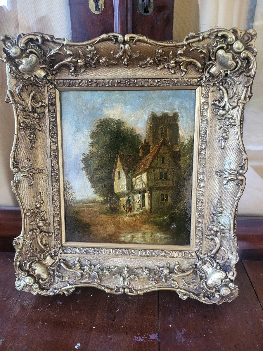 French School Of The 19th Century H/b" The Letter "frame-photo-7