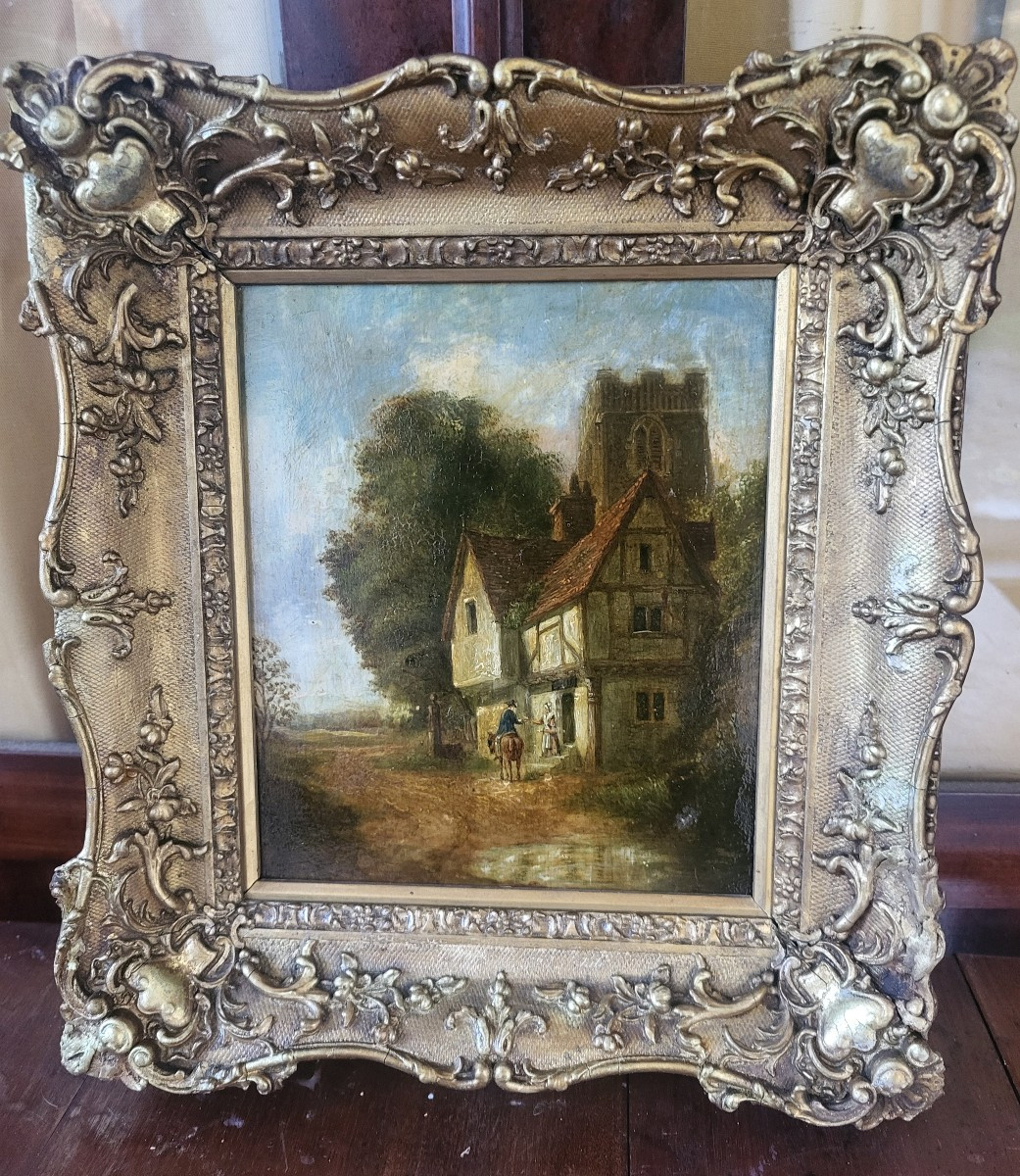 French School Of The 19th Century H/b" The Letter "frame