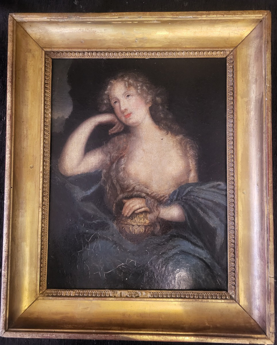 Portrait Of Madame De Ludres, By Mignard, Oil On Canvas, 17th Century 